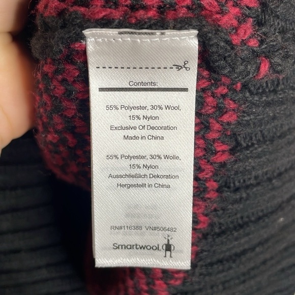 Smartwool | Men's Cozy Lodge Buffalo Check Sweater Wool Blend Size Small NWT - Picture 6 of 7